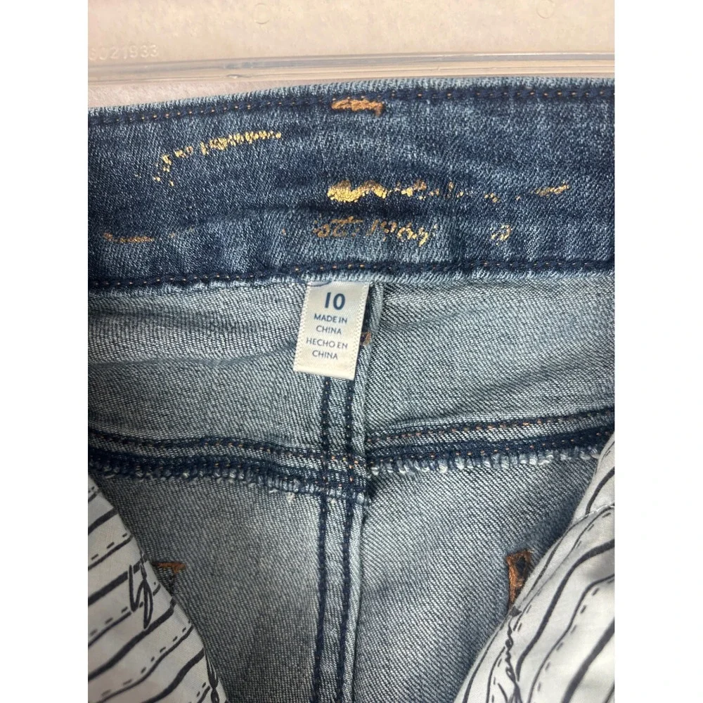 Seven7 Slim Fit Jeans Women 10 Blue Weekend Raw Hem Medium‎ Wash